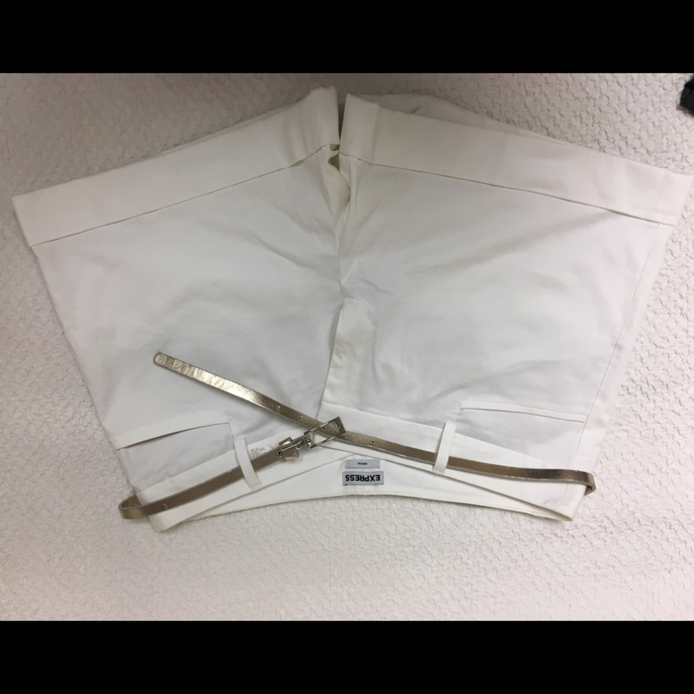 White Express Editor Shorts